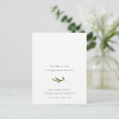 Minimale olievlek Greenery Wedding Bedankt Briefkaart (Staand voorkant)