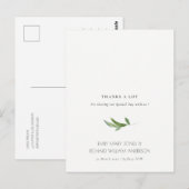 Minimale olievlek Greenery Wedding Bedankt Briefkaart (Voorkant / Achterkant)