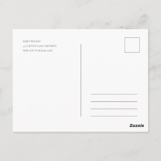 Minimale olievlek Greenery Wedding Bedankt Briefkaart (Achterkant)