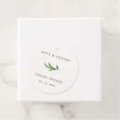 Minimale olievlek Greenery Wedding Love & Bedankt Bedankjes Labels (In situ)