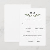 Minimale olievlek | Keuze uit weddenschappen RSVP Kaartje (Voorkant / Achterkant)