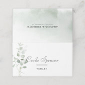 Minimale olievlek met eucalyptus plaatskaartje (Buitenkant ongevouwen)