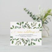 Minimale olievlek met goudolie | Verplaatsingsaank Folie Uitnodiging Briefkaart (Staand Voorkant)