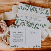 Minimale olievlek met goudolie | Verplaatsingsaank Folie Uitnodiging Briefkaart