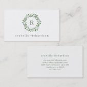 Minimale olievlek | Monogram Visitekaartje (Voorkant / Achterkant)