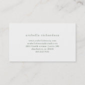 Minimale olievlek | Monogram Visitekaartje (Achterkant)