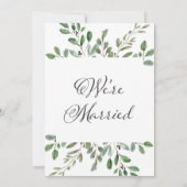 Minimale olievlek | Post Wedding Brunch Kaart (Achterkant)