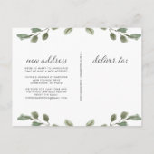 Minimale olievlek | Verplaatsingsaankondiging Aankondigingskaart (Achterkant)