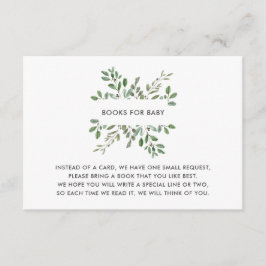 Minimale olievlek | Verzoek om Baby shower Book Informatiekaartje