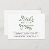 Minimale olievlek | Verzoek om Baby shower Book Informatiekaartje (Voorkant / Achterkant)