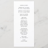 Minimale olievlek | Weddenschap Programmakaart (Achterkant)