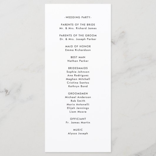 Minimale olievlek | Weddenschap Programmakaart (Achterkant)