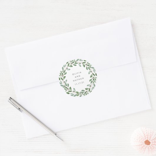 Minimale olievlek | Weddenschap Ronde Sticker (Envelop)