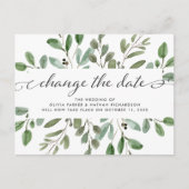 Minimale olievlek | Weddenschap Verander de datum Aankondigingskaart (Voorkant)