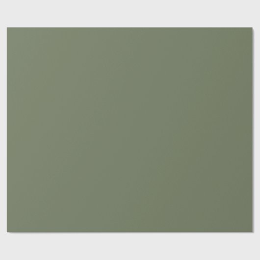 Minimale olijfgroene kleur in vaste vorm cadeaupapier (Vlak)