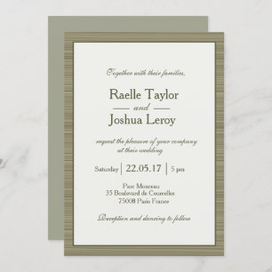 Minimale olijfgroene strepen moderne, ingevroren b kaart