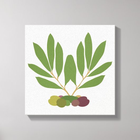 Minimale olijven en bijkantoren. canvas afdruk (Voorkant)