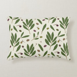 Minimale olijven en bijkantoren - naadloos patroon accent kussen