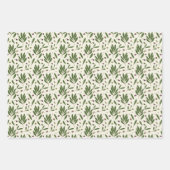 Minimale olijven en bijkantoren - naadloos patroon inpakpapier vel (Voorkant 3)