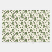 Minimale olijven en bijkantoren - naadloos patroon inpakpapier vel (Voorkant 2)