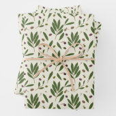 Minimale olijven en bijkantoren - naadloos patroon inpakpapier vel (In situ)