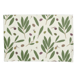 Minimale olijven en bijkantoren - naadloos patroon kussensloop