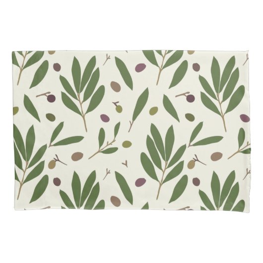 Minimale olijven en bijkantoren - naadloos patroon kussensloop (Voorkant)