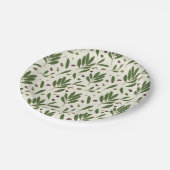 Minimale olijven en bijkantoren - naadloos patroon papieren bordje (Gekanteld)