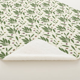 Minimale olijven en bijkantoren - naadloos patroon sherpa deken