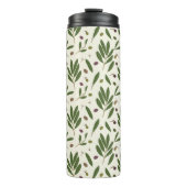 Minimale olijven en bijkantoren - naadloos patroon thermosbeker (Voorkant)