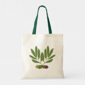 Minimale olijven en bijkantoren. tote bag (Achterkant)