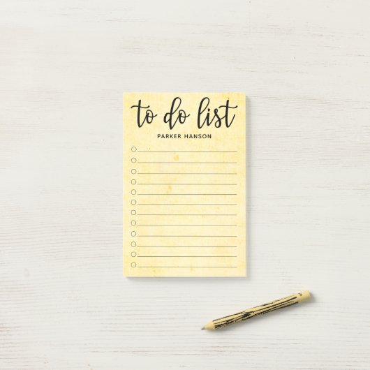 Minimale om lijst te doen post-it® notes (Op bureau)