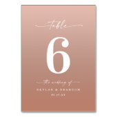 Minimale ombre Terracotta & Blush Pink Wedding Kaart (Achterkant)