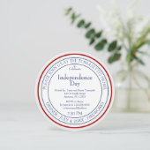 Minimale Onafhankelijkheidsdag rood, wit en blauw Kaart (Staand voorkant)