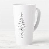 Minimale onalome doodle latte mok (Rechterhoek)