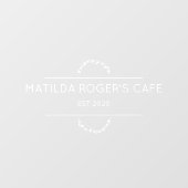 Minimale ondoorzichtige bladgroente raamsticker (Vel)