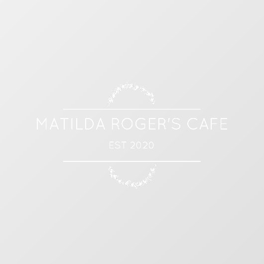 Minimale ondoorzichtige bladgroente raamsticker (Vel)