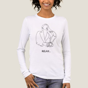 Minimale Ontspannen Schets Shirt – Eenvoudige Eleg
