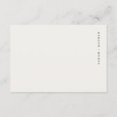 Minimale ontvangst van een zwart-wit-Typografie Informatiekaartje (Achterkant)