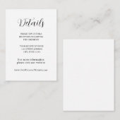 Minimale Ontwerp Moderne Huwelijk Informatiekaartje (Voorkant / Achterkant)