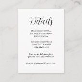 Minimale Ontwerp Moderne Huwelijk Informatiekaartje (Voorkant)