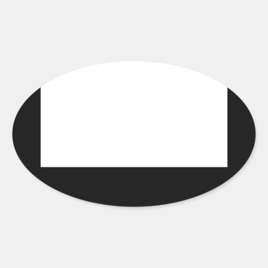 Minimale ontwerp zwarte lijst ovale Sticker (Voorkant)