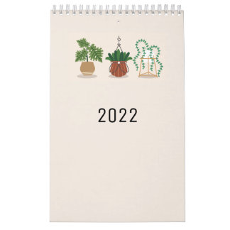 Minimale ontwerpkalender voor 2022 met wooncentral kalender
