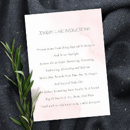 Minimale oogheelkundige Blush Roze Waterverf Juwel Visitekaartje