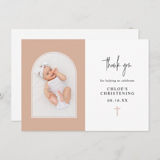 Minimale oogstfoto's met oogverblindende oogstekel bedankkaart (Voorkant / Achterkant)