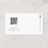 Minimale Oorbel Sieraden Display Foto QR-code Visitekaartje (Achterkant)