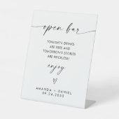 Minimale openbalieslog reclamebord met voetstuk (Voorkant)