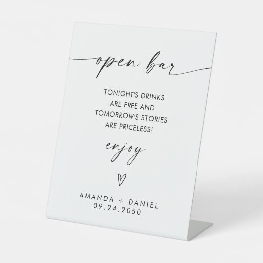 Minimale openbalieslog reclamebord met voetstuk (Voorkant)