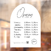 Minimale openingstijden Transparante Windows Cling Raamsticker (Vel 2)