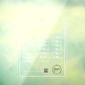 Minimale openingsuren transparante raamfolie raamsticker (Vel 3)